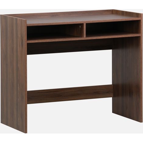 Escritorio con efecto madera con 2 compartimentos (1/5)
