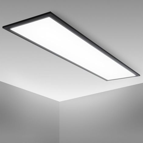 LED Panel 100x25 cm - 22W, 2300lm, flach, neutralweiß, schwarz