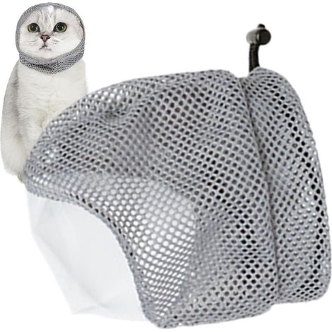 Casque de toilettage pour chat, couvre-chef pour chat - couvre-chef respirant et résistant aux morsures pour chatons (1/5)