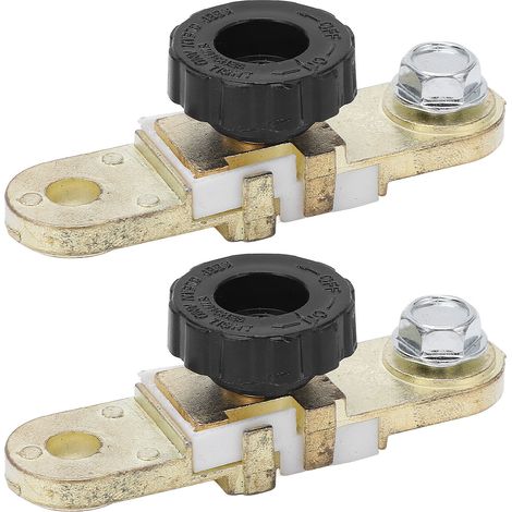 Lot de 2 interrupteurs de déconnexion de batterie à bornes latérales, coupe-circuit d'alimentation pour bateau, voiture, camion et camping-car