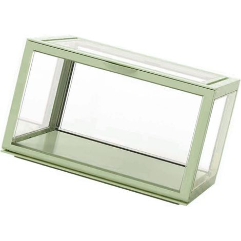 Tisch-Präsentationsständer für Schaufensterpuppen, hochtransparente Acrylvitrine, staubdicht, hellgrün (1/5)