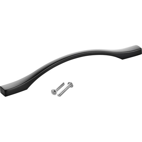SOTECH Möbelgriff Bügelgriff Blackline XV schwarz matt Schubladengriff Schrankgriff inkl. Schrauben - Bohrlochabstand (BA) 160 mm, 1 Stück