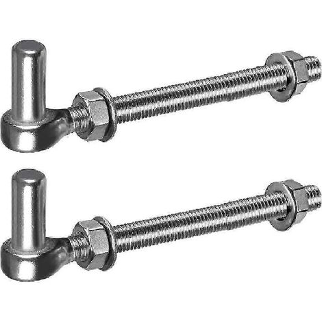 Paire de charnières en acier à boulon en J, robustes, antirouille et résistantes à la corrosion, pour portail extérieur, édition 8 pouces (0301) (1/5)