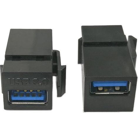 WP Europe USB 3.0 Keystone-Koppler Schwarz