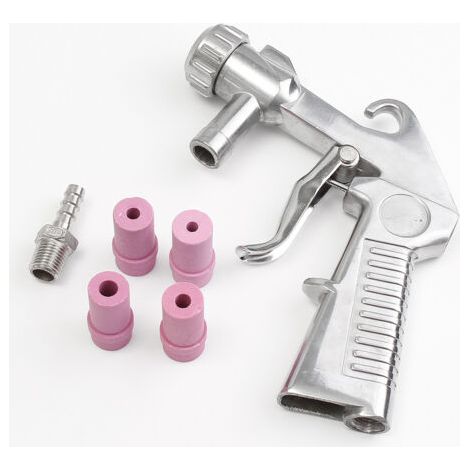 QORVA-Sandblaster Pistolet Sablage Pneumatique Kit de Sablage Sableuse Air Siphon Buse Sablage Abrasif avec 4 Buses en Céramique, Utiliser La Pression d'Air 60-120PSI