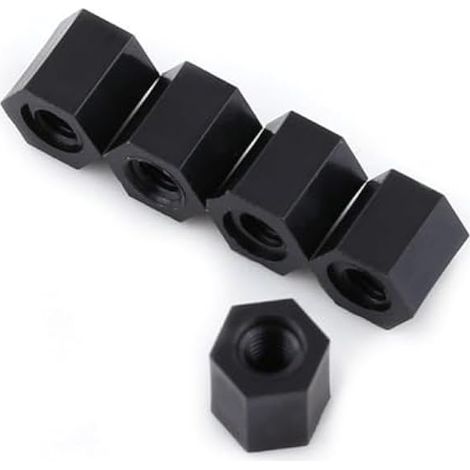 Fafeicy M3 Hex Standoff Entretoise Filetée Femelle Pilier, Noir PA66