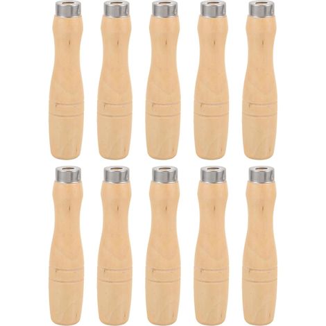 Manche ergonomique en bois Healeved pour outils de coupe, lot 10, acier inoxydable, prise main