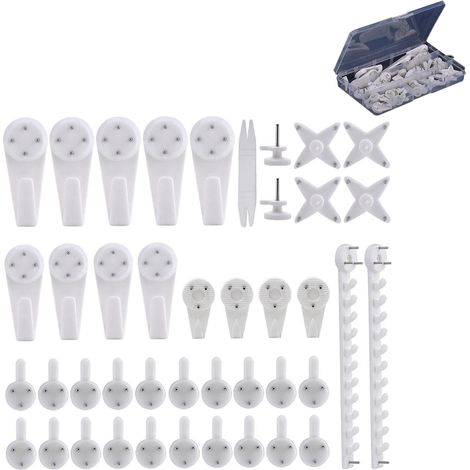 Cadre photo mural crochet invisible sans trace pour horloge, clou en plastique accroche-mur déco maison bureau