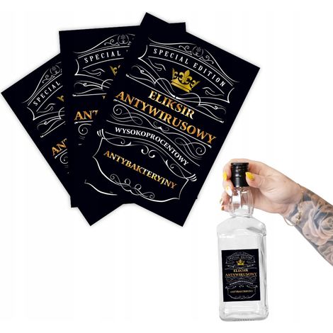 ETIQUETA PEGATINA LICOR LUZ DE LUNA 10 PIEZAS VIRUS Etiquetas para botellas de alcohol
