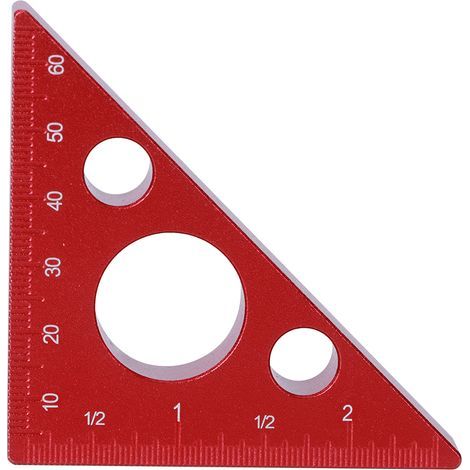2-Zoll/6 cm rechtwinkliger Dreieck-Höhenmesser, Messwerkzeug aus Aluminiumlegierung für die Holzbearbeitung (1/5)