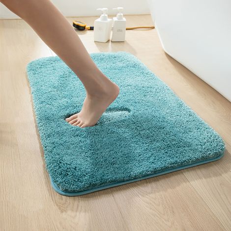Tapis de bain 40 x 60 cm, antidérapant, lavable, absorbant et moelleux, idéal pour la baignoire. (1/5)