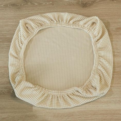Housse De Siège De Chaise De Salle à Manger De Mariage Extensible Universelle En Spandex Beige