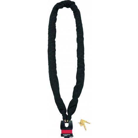 Catena rivestita in nylon L 1,50 m con lucchetto ad arco inox – THIRARD