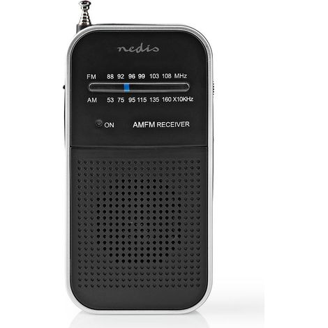 Radio fm conception portable am fm fonctionnement de la batterie analogique 15 w ecran blanc noir bluetooth prise casque aluminium noir