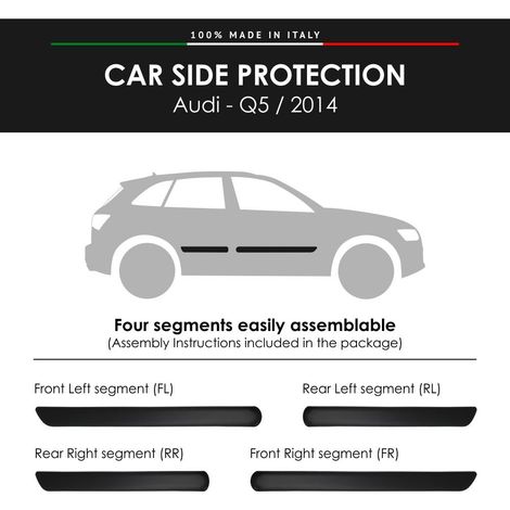 Modanature Laterali per Audi con Biadesivo 3M - Modello: Q5 - 2014