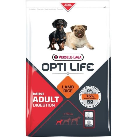 OPTI Life Adult Digestion Mini Croquettes pour Chiens Agneau et Riz 2,5 kg Offre exclusive (1/3)