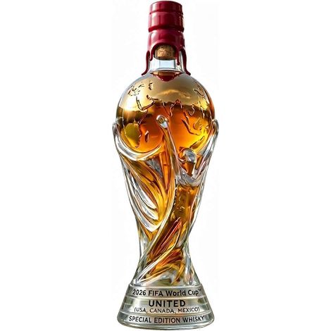 RougeCarafe à whisky en verre en forme de ballon de football avec bouchon - Carafe pour fan de football, idéale pour le bar à la maison ou le bureau.