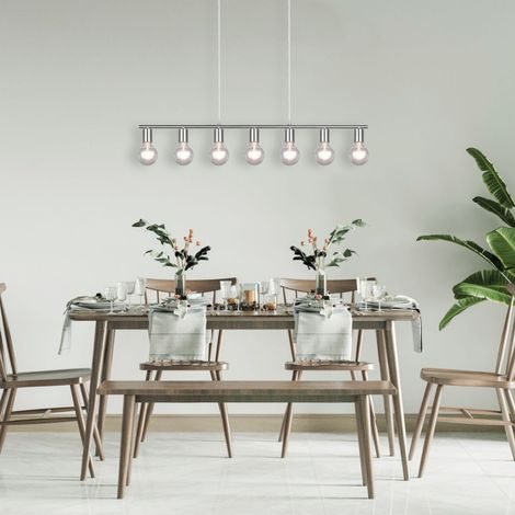 Lustre VANNES chromé argent 7xE27 métal dimmable RL (1/4)