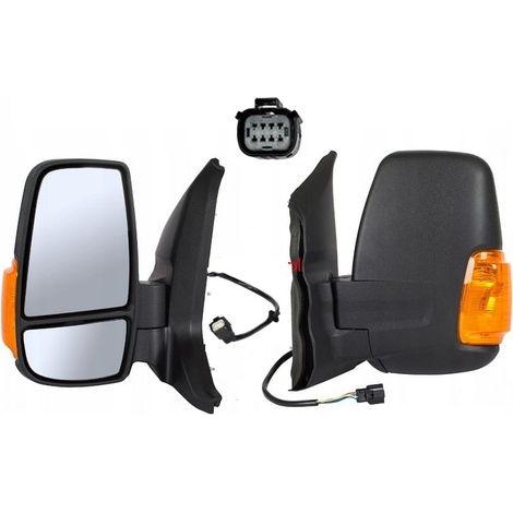 Espejo retrovisor izquierdo eléctrico plegable de 8 pines para Ford Transit Tourneo 2014-2019, intermitente amarillo - 32N2516M (1/5)