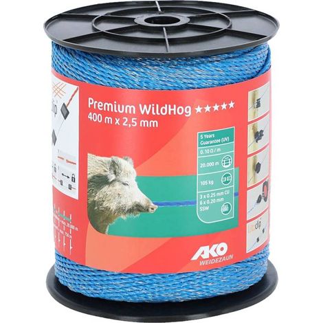 FILO ELETTRIFICATO TONDO PER RECINTO 'PREMIUM WILDHOG' mt. 400