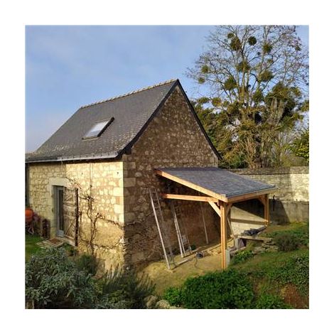 Cpbf – Abri voiture adossé 300x400cm – Bois douglas français – Hauteur de passage 250cm – Kit de montage inclus – Label PEFC