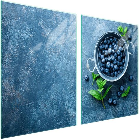 Plaque de protection en verre pour poêle 2x45x52 Fruits (1/5)