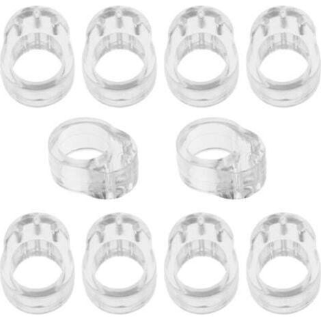 10 Pieces Door Handle Protection - Silicone Door Stopper - PVC Door Handle Stopper - Transparent Non-Toxic Door Stop - Protect the Wall - Window Stopper (Single Ring) (1/5)