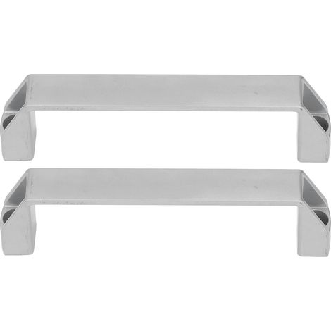 Poignée de porte 2 pièces, entraxe 180 mm, alliage d'aluminium haute résistance, tirage de placard moderne, poignée de portail argentée (1/5)