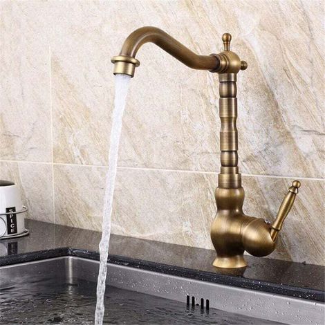Robinets de cuisine. robinets d'évier cascade blancs. robinets mélangeurs d'évier de salle de bain à montage sur pont. robinets d'évier à levier unique. robinets d'eau chaude et froide (1/3)