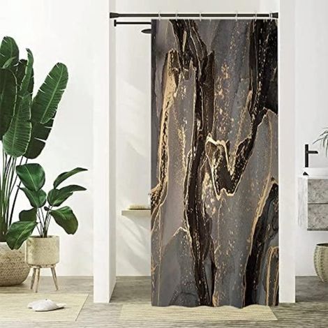 Waschbarer Duschvorhang – Textilduschvorhang – 90 x 180 cm