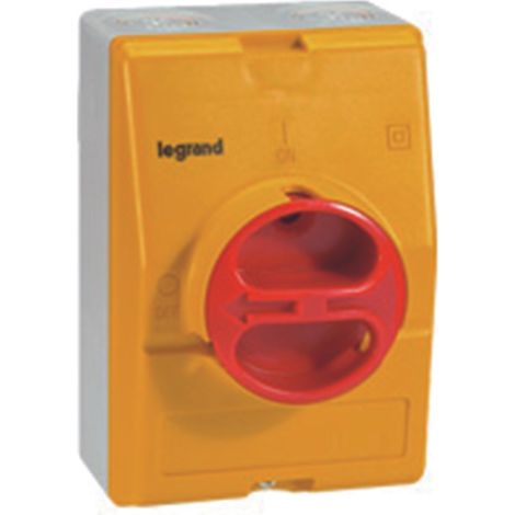 Legrand – Interrupteur sectionneur de proximité rotatif 3P triphasé 20A – Étanche IP65 pour installations extérieures – Cadenassable en position 0