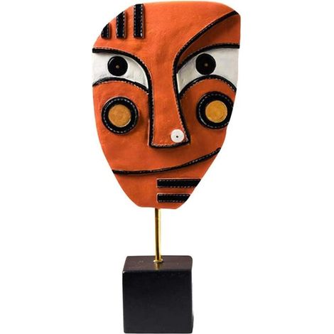 Abstrakte Gesichtskunst, Ornamente, Harzstatuen, moderne Kunstskulpturen, kreative Harzhandwerksdekoration für Lounge-Bars (C) (1/4)