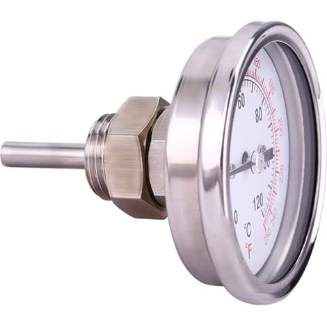Thermomètre de fumée pour barbecue en acier inoxydable, 0 °C à 120 °C, indicateur de température. (1/3)