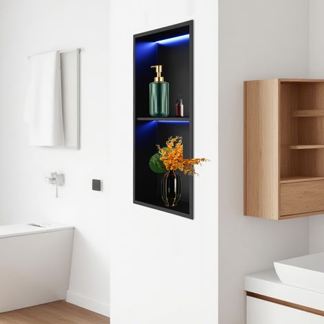 Edelstahl-Duschnische, Badezimmer-Wandnische, 2-stufige Wandnische