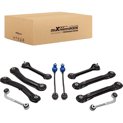 Kit de brazos de control de suspensión trasera, longitud 39,2 cm, ancho 26,5 cm, altura 14 cm, peso 6600 g, compatible con Mercedes SLK R171 y C W203 (1/5)