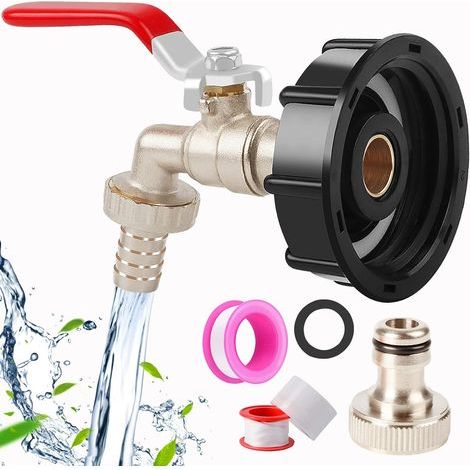 Ensemble adaptateur IBC – 1/2 pouce – couvercle – raccord cuve 1000L – laiton (1/5)