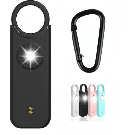 Personenalarm, 135 dB, LED-Taschenlampe, Sicherheits-Schlüsselanhänger, USB-aufladbar, für Kinder und Frauen (1/5)