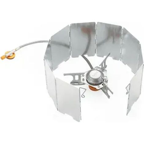 Réchaud à gaz de camping 308, ustensiles de cuisine de camping, vaisselle d'extérieur, ensemble de pique-nique, allumeur piézo, réchaud de voyage, 9 pare-brise, réchauds de cuisson portables coupe-ven (1/5)