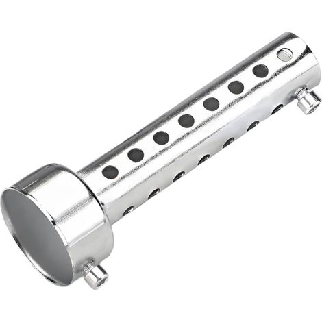 Silencieux d'échappement moto, silencieux turbo sound, 1 pièce, 42 mm, argent, adapté au diamètre du tuyau d'échappement 41 mm - 42 mm (1/5)