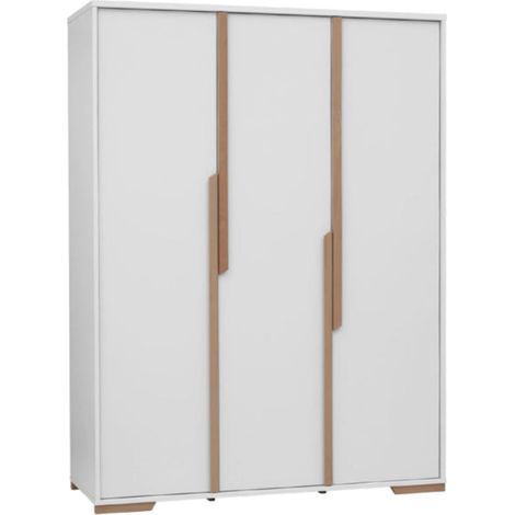 Armadio 3 ante bianco e marrone 195cm (1/3)