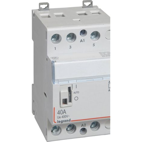 Contacteur de puissance CX³ bobine 230V 3 Pôles 400V 40A contact 3F 3 modules LEGRAND 412549 (1/2)
