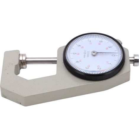 Tragbares Dickenmessgerät mit übersichtlichem Zifferblatt, verschleißfestem Mikrometer, Flachkopfmessung 0-20 mm, präzises Messwerkzeug. (1/5)