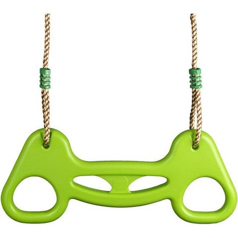 1 trapèze anneaux pour portique, réglable 1,9 m à 2,5 m, diamètre 13 cm, adapté enfants 3-12 ans (1/2)