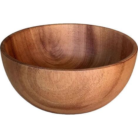 pièce 10 x 6 cm Bol à fruits/salade en bois pratique pour couverts et ustensiles de cuisine-10.00X10.00X6.00CM (1/3)