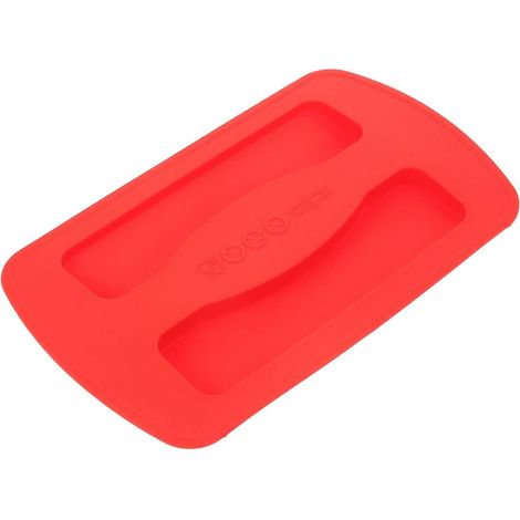 Housse de grille-pain en silicone rouge pour protéger votre machine à pain grâce à son design multi-grilles. (1/5)