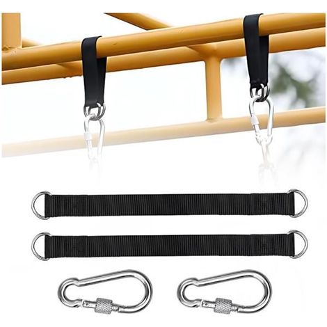 Sangle hamac,2 Pcs Sangle Hamac Balancoire Arbre Fixation Hamac Sangles de Suspension Max 400kg Sangle Hamac en Nylon Balancoire (1/5)