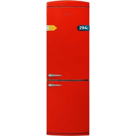 Cecotec Frigorífico retro Bolero CoolMarket Combi Origin 294 Red E