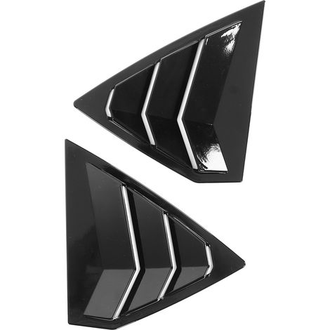 2pcs Persiennes latérales arrière Gloss Noir pour Buick Regal 2017-2021, déflecteurs d'air, écopes de ventilation, couvre-verre, remplacement esthétique (1/5)