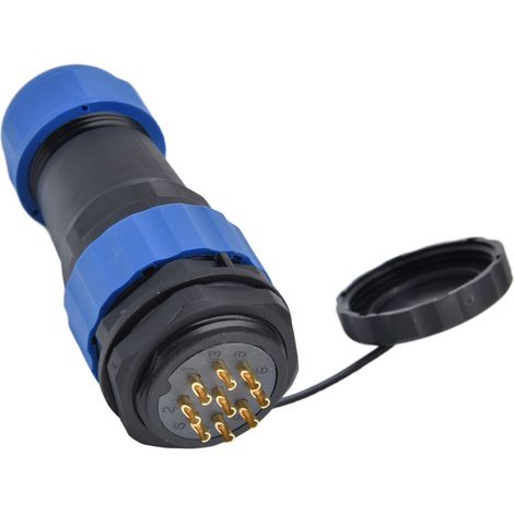 Connecteur étanche avec écrou arrière IP68, prise d'alimentation aviation 380V 10A, pour câble à broches SP289.