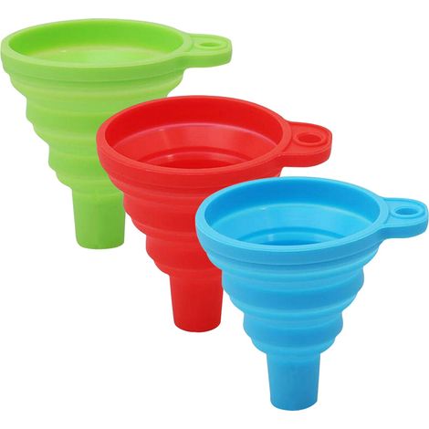 Entonnoir pliable en gel de silice pour emballage, petit entonnoir pour huile, vinaigre et vin (1/5)